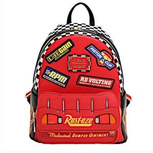 Loungefly Pixar lightning McQueen Rusteze Box lunch Exclusive Breaklights glow.